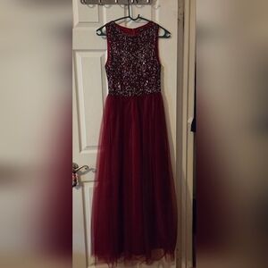 SHEIN Burgundy Sequin Dress